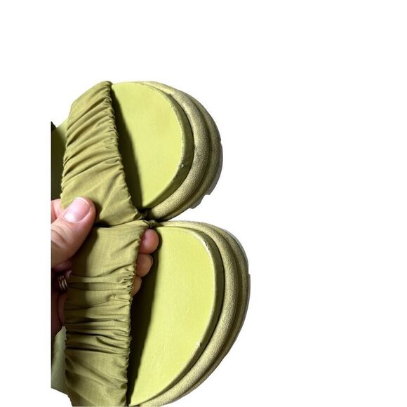 Sorel Roaming Two-Strap Womens size 8 Olive Green Ruched 2-Strap Slide Sandals - Picture 4 of 8